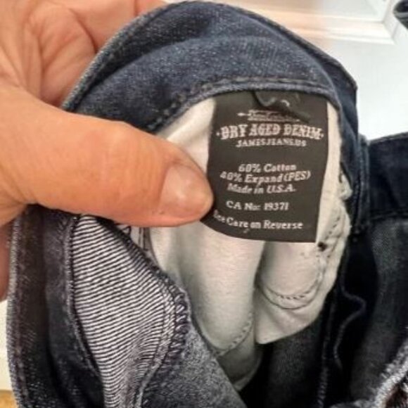 James Jeans Blue Straight Leg,  Denim Dry Aged Denim - Picture 4 of 4